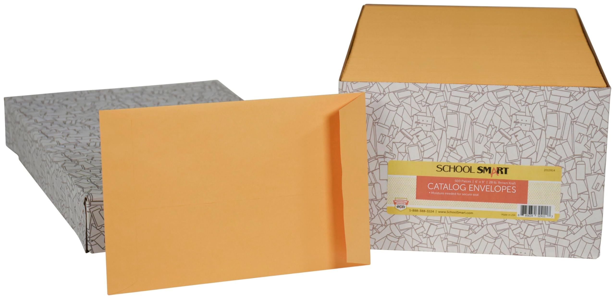 Amazon.com: School Smart - 85029 No Clasp Catalog Envelopes, 6 x 9